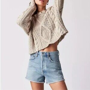 AGOLDE Dee Vintage High Rise Short Rolled Hem Size 29